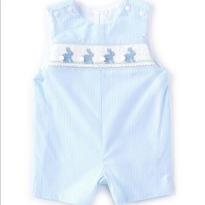 9 mo baby boy smocked romper Edgehill Collection